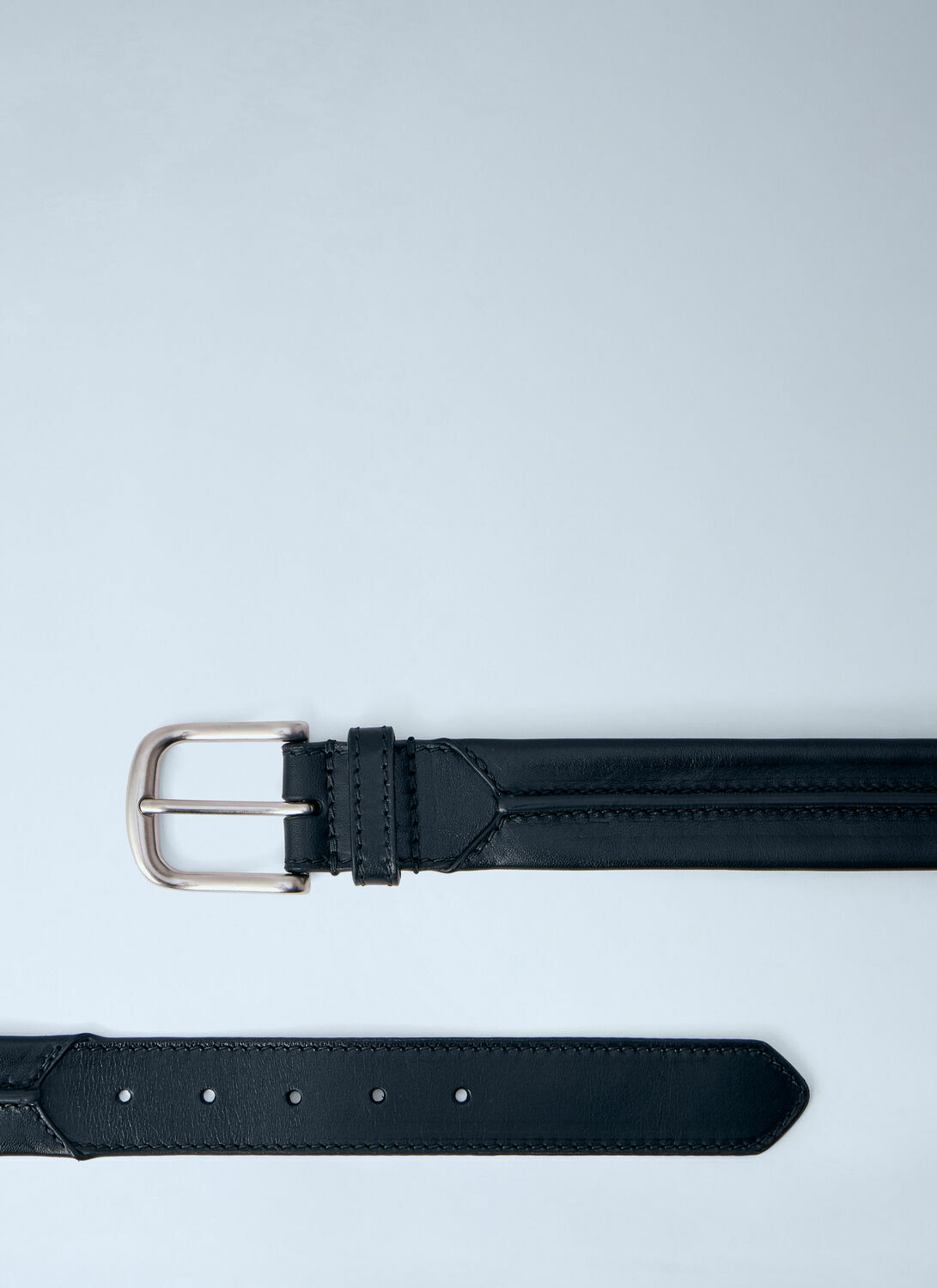 Dries Van Noten Embossead Seam Leather Belt