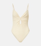 Johanna Ortiz Cutout gathered swimsuit