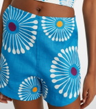 Cala de la Cruz Bahamas floral linen shorts