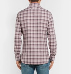 TOM FORD - Slim-Fit Button-Down Collar Checked Cotton Shirt - Pink