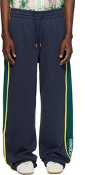 Casablanca Navy Panelled Sweatpants