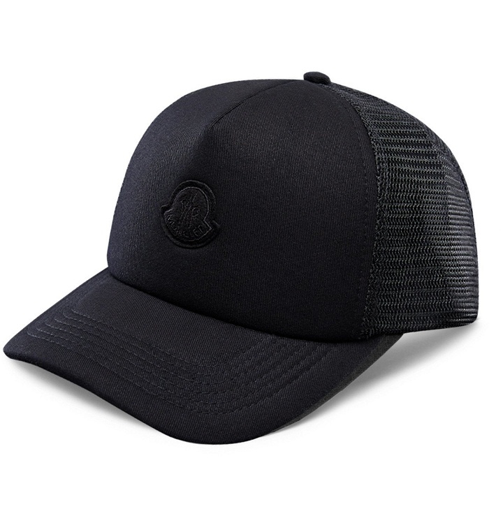 Photo: Moncler Genius - 2 Moncler 1952 Logo-Appliquéd Cotton-Twill and Mesh Baseball Cap - Black