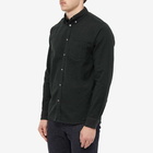 Norse Projects Men's Anton Brushed Flannel Button Down Shirt in Dark Green