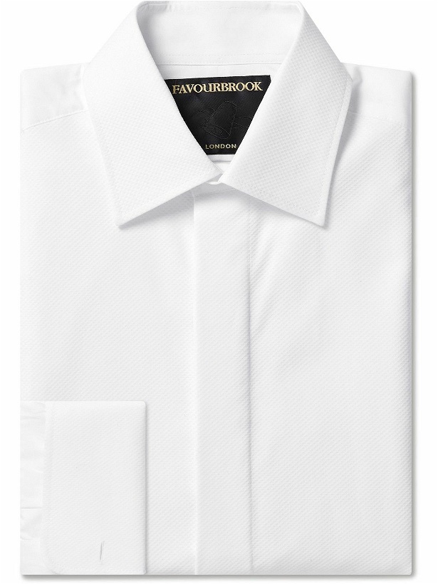 Photo: Favourbrook - Bib-Front Cotton-Poplin Tuxedo Shirt - White