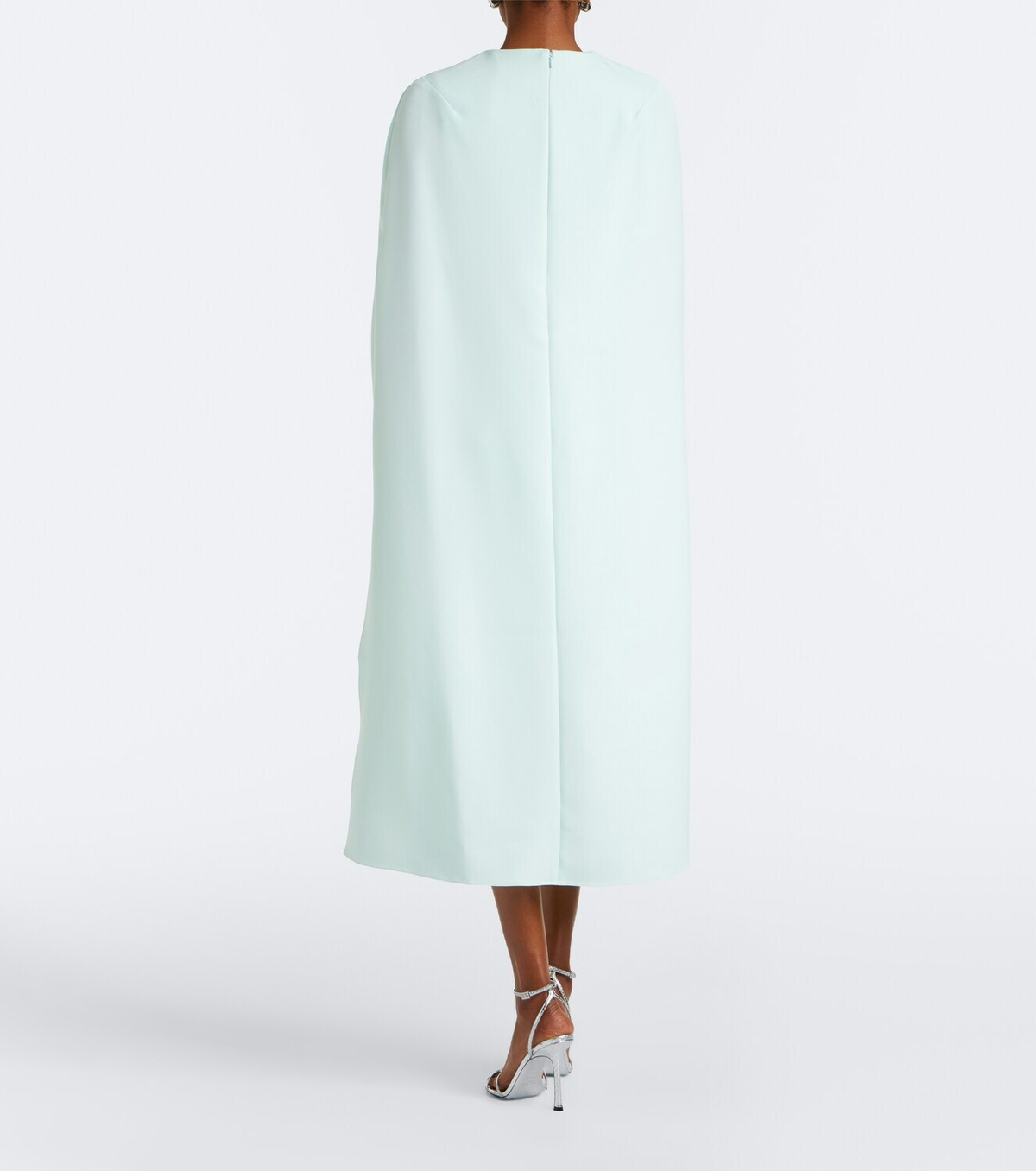 Safiyaa Oria caped crêpe midi dress