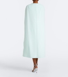 Safiyaa Oria caped crêpe midi dress