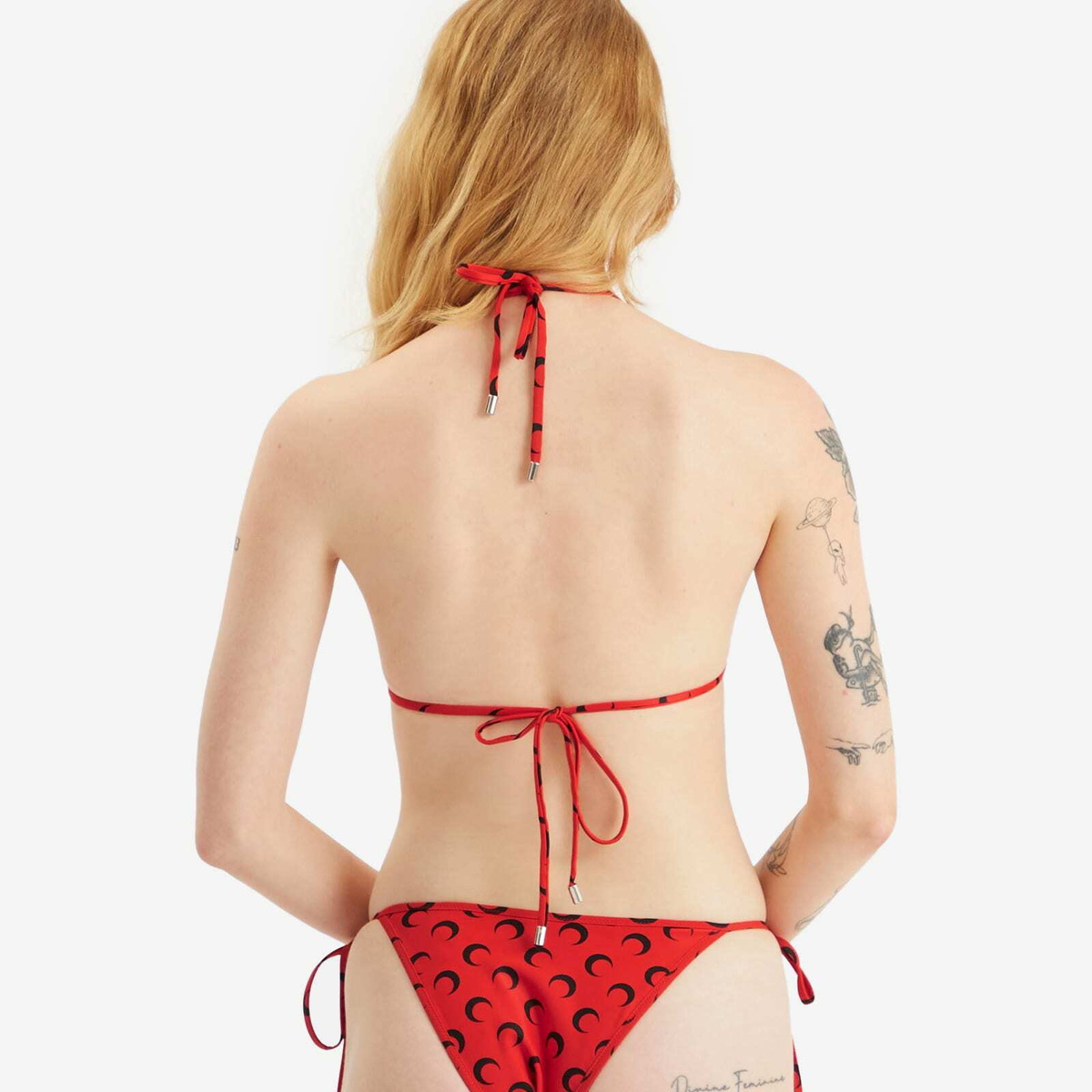 Marine Serre Women's Swimwear Jersey Bikini in Red