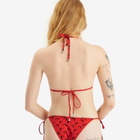 Marine Serre Women's Swimwear Jersey Bikini in Red