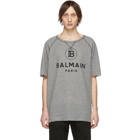 Balmain Black and White Raw Edge T-Shirt