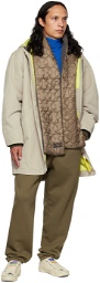 BEAMS PLUS Khaki Quilted Scarf