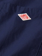 Danton - Logo-Appliquéd Cotton-Poplin Shirt - Blue