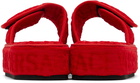 Versace Underwear Red Allover Slippers