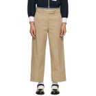 Thom Browne Khaki Cotton Gabardine Chino Trousers