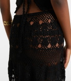 Anna Kosturova Filigree crochet cotton midi skirt