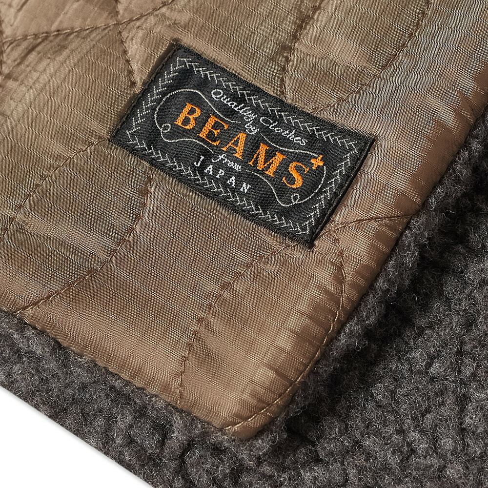 Beams Plus Men's Quilted Boa Fleece Muffler in Khaki