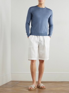 FEDELI - Argentina Slim-Fit Cashmere and Silk-Blend Sweater - Blue