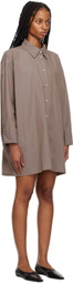 Deiji Studios Brown 'The Shirt' Midi Dress