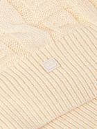 Acne Studios - Kreen Logo-Appliquéd Cable-Knit Cotton-Blend Sweater Vest - Neutrals