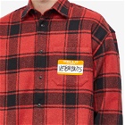 VETEMENTS Men's My Name Is Flannel Shirt in Red Check