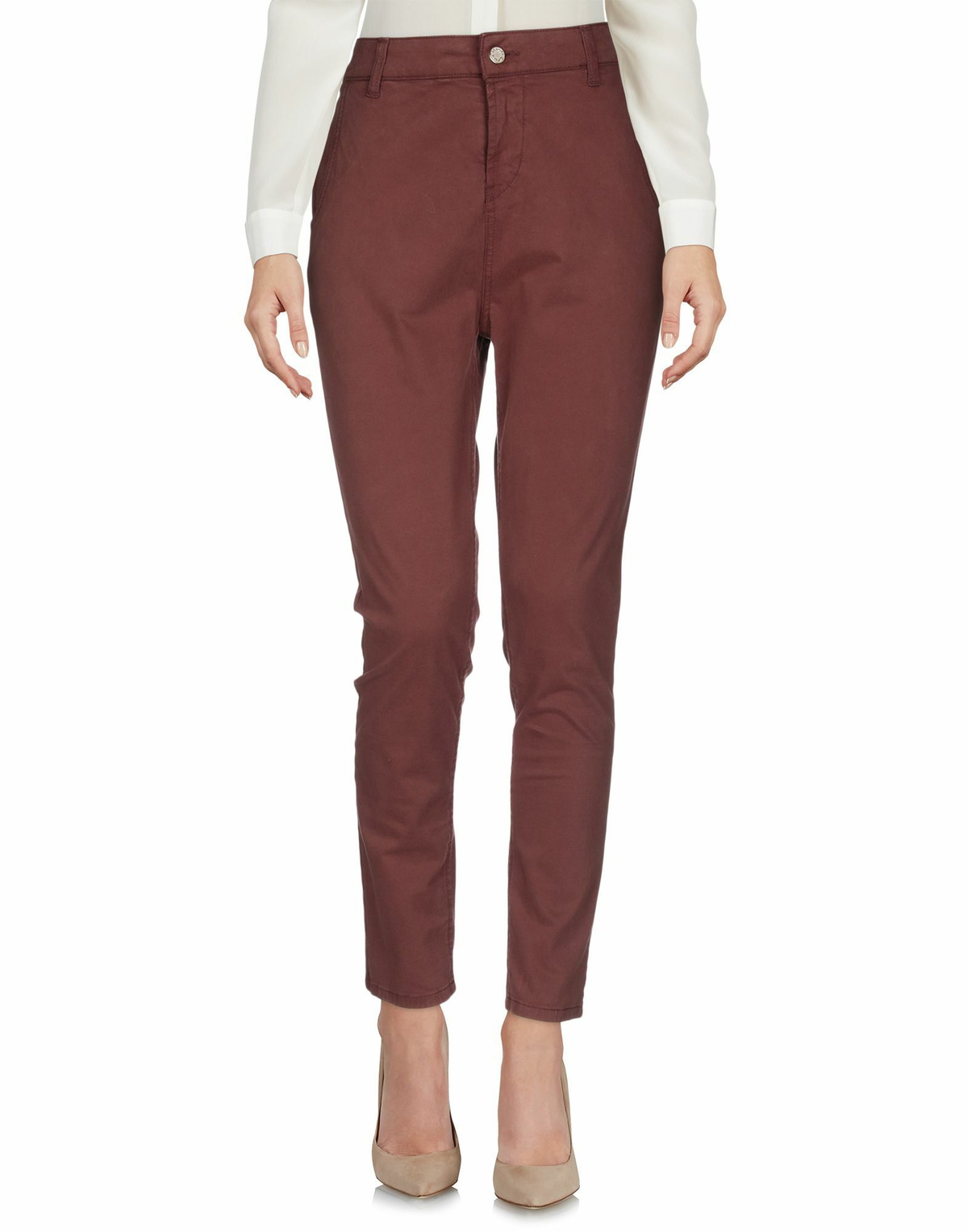 Manila Grace Womens Pants Chocolate in Brown
