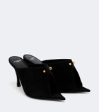 Balenciaga Midnight City studded suede mules