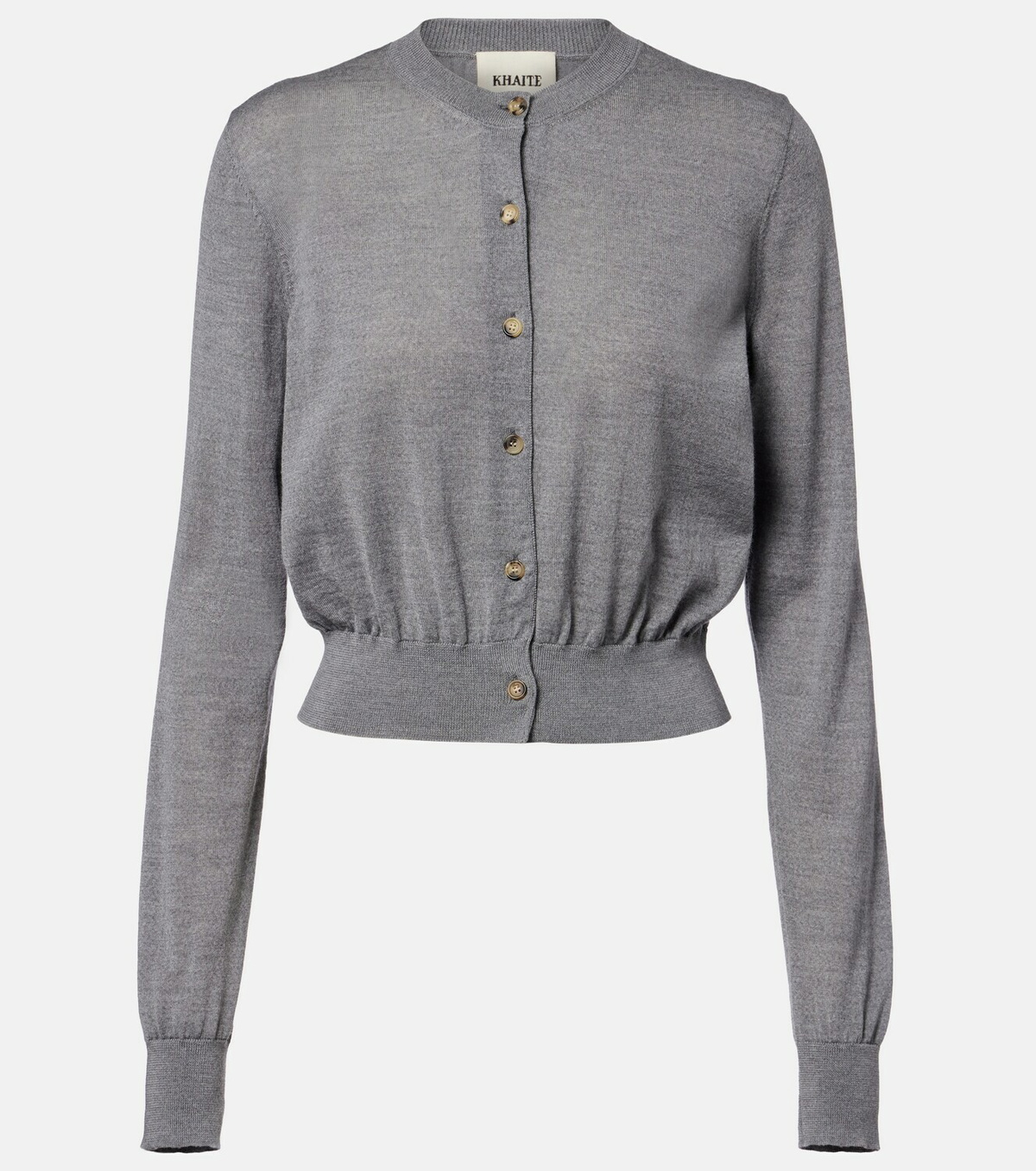 Khaite Tansy cropped wool and cashmere cardigan