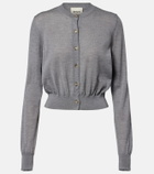 Khaite Tansy cropped wool and cashmere cardigan