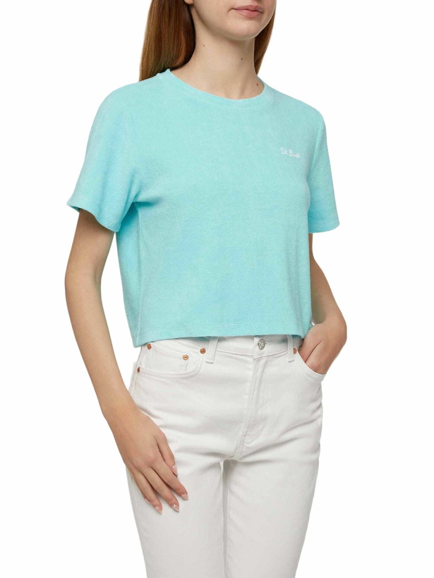 Photo: MC2 Saint Barth Water Green Terry Cotton T-shirt Aleja