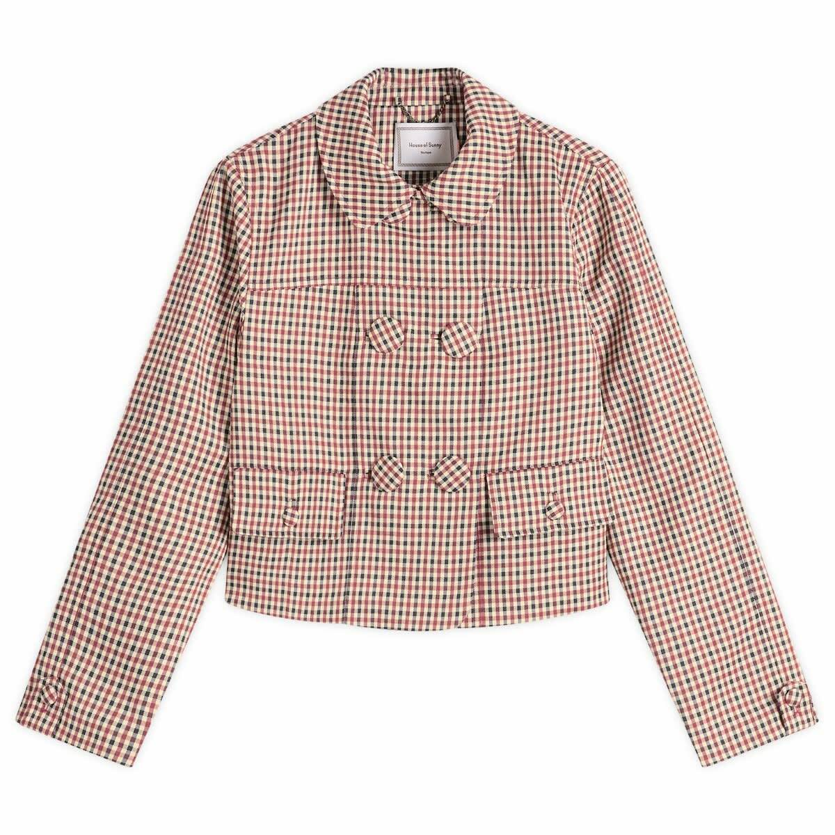 House Of Sunny Women's Marie Jacket in Wine Multi