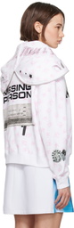 Ashley Williams White 'Missing Person' Butterfly Hoodie