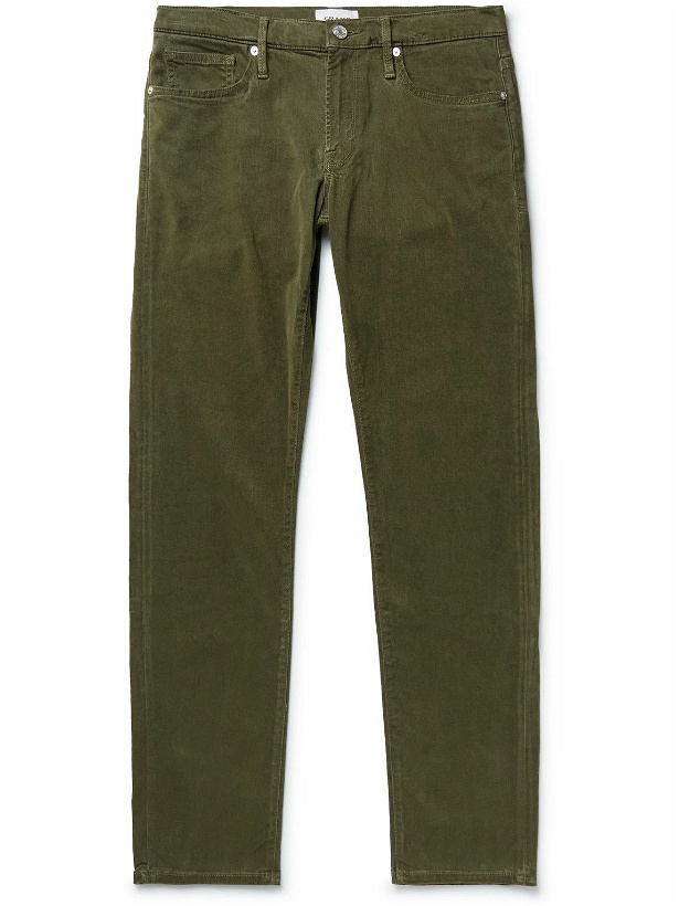 Photo: FRAME - L'Homme Slim-Fit Stretch Lyocell-Blend Trousers - Green
