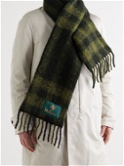 Mulberry - Reversible Checked Knitted and Quilted Recycled Shell Scarf