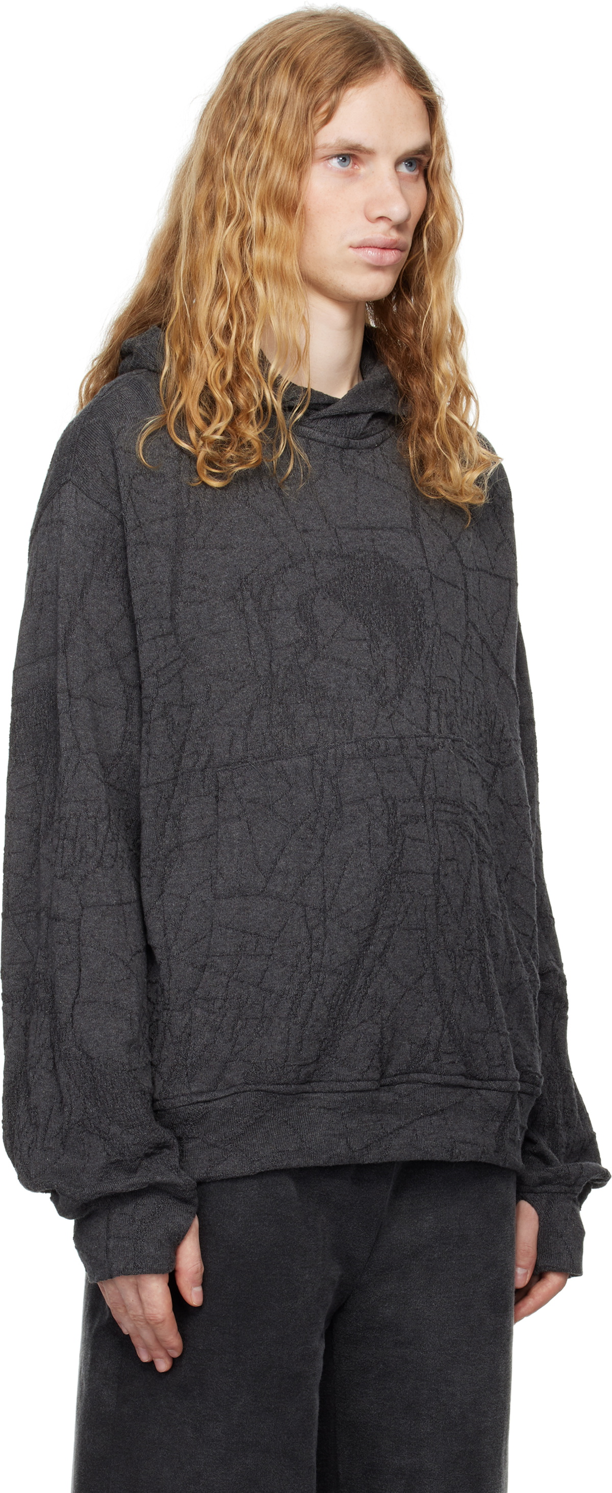 Serapis Gray Knit Hoodie