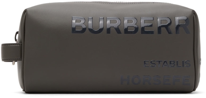 Photo: Burberry Grey Leather Horseferry Pouch