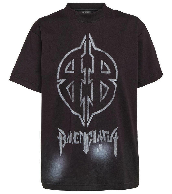 Photo: Balenciaga Metal BB oversized cotton jersey T-shirt