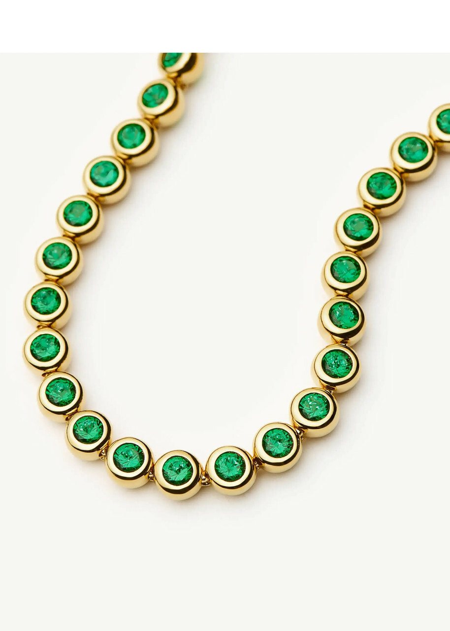 Missoma Tennis Round Bracelet Green