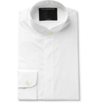 Favourbrook - White Grandad-Collar Cotton-Poplin Shirt - White