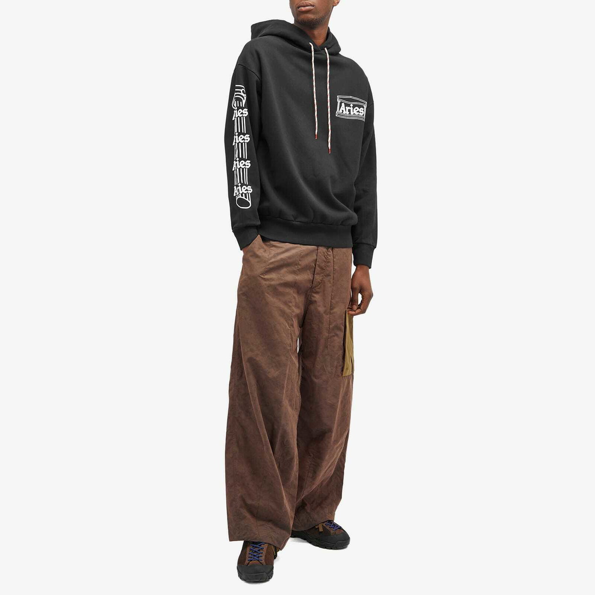 Aries Men's Column Hoodie in Black