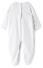 Moncler Enfant Baby White Jumpsuit & Beanie Set