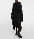 Moncler Wool-blend down-paneled cape
