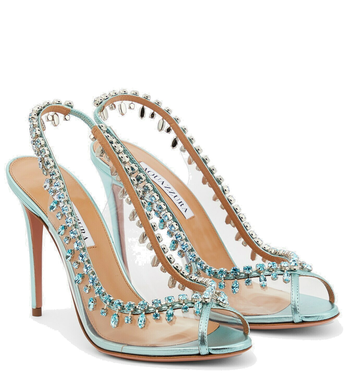 Aquazzura Temptation 105 embellished PVC sandals Aquazzura