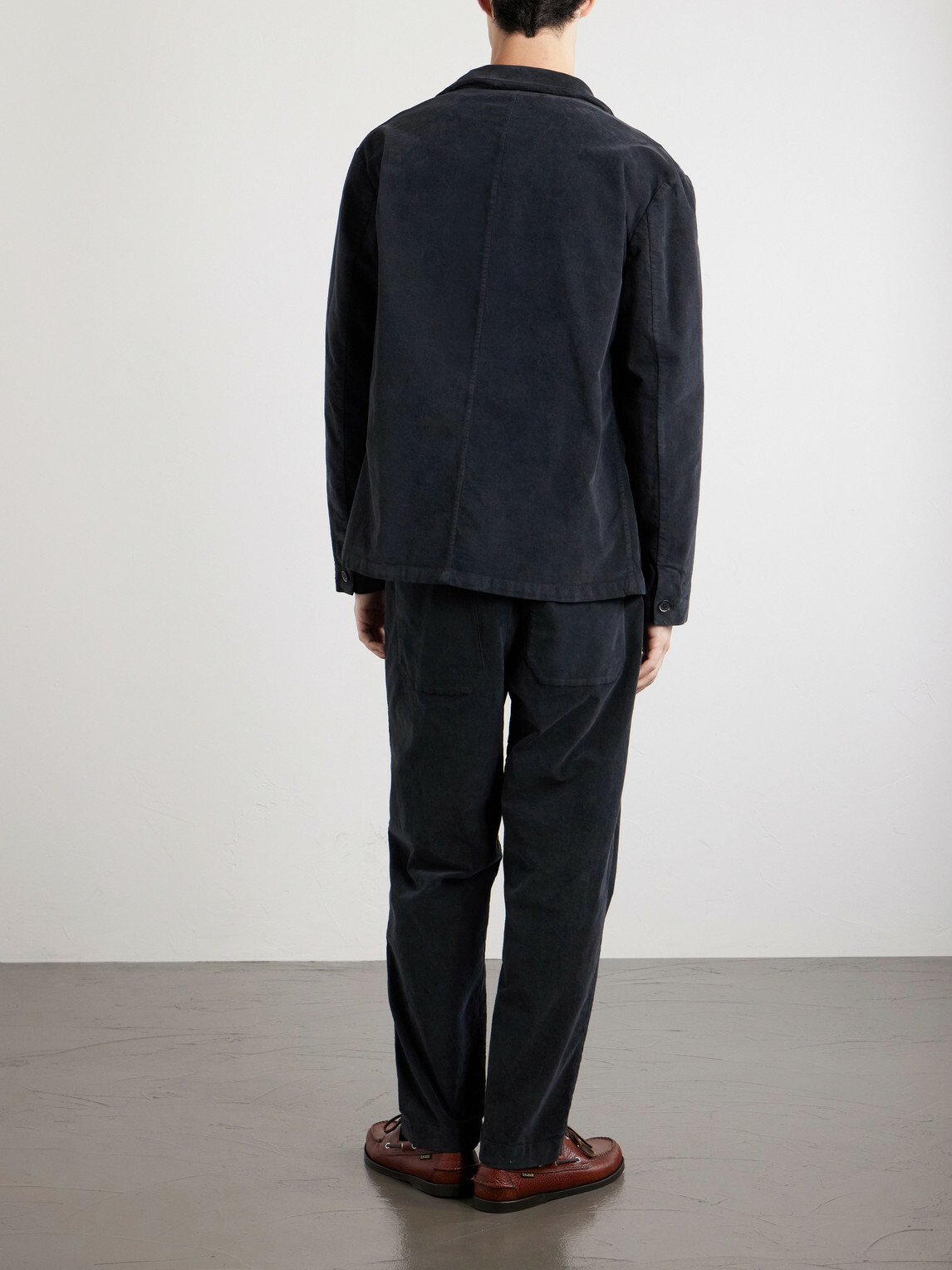 Barena - Stretch-Cotton Moleskin Overshirt - Blue