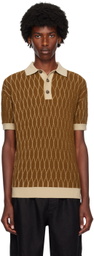King & Tuckfield Brown Pattern Polo