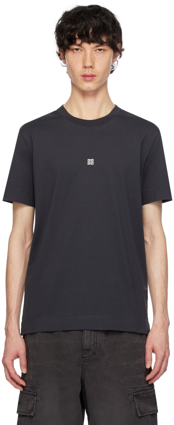 Givenchy Gray Embroidered T-Shirt Givenchy