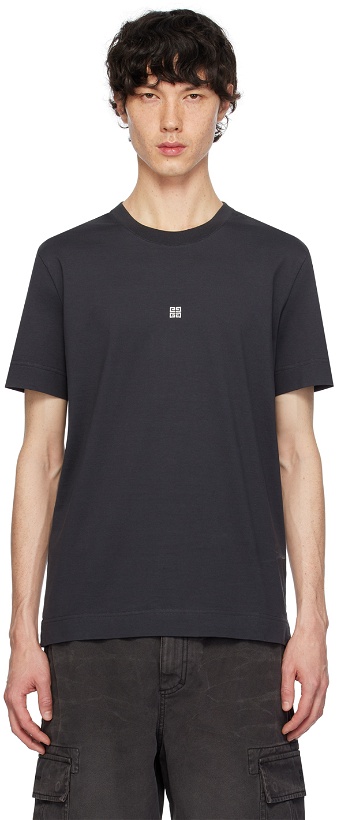 Photo: Givenchy Gray Embroidered T-Shirt