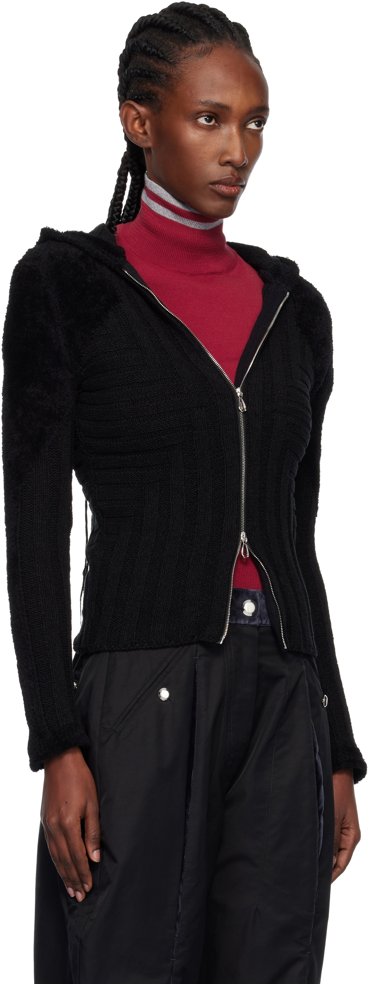 Kiko Kostadinov Black Quimby Fitted Hoodie