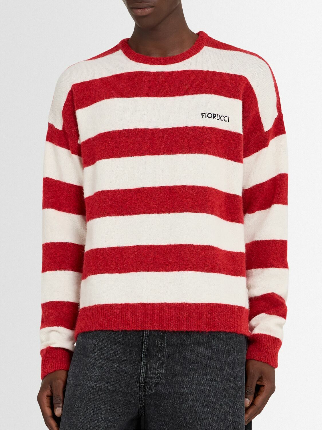 FIORUCCI Striped Crewneck Alpaca Blend Sweater