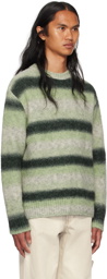 Wooyoungmi Green Stripe Sweater