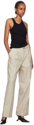 REMAIN Birger Christensen Beige Belted Trousers