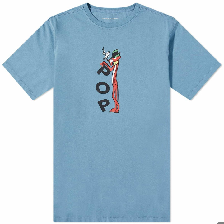 Photo: Pop Trading Company Men's Cool Cat T-Shirt in Blue Shadow